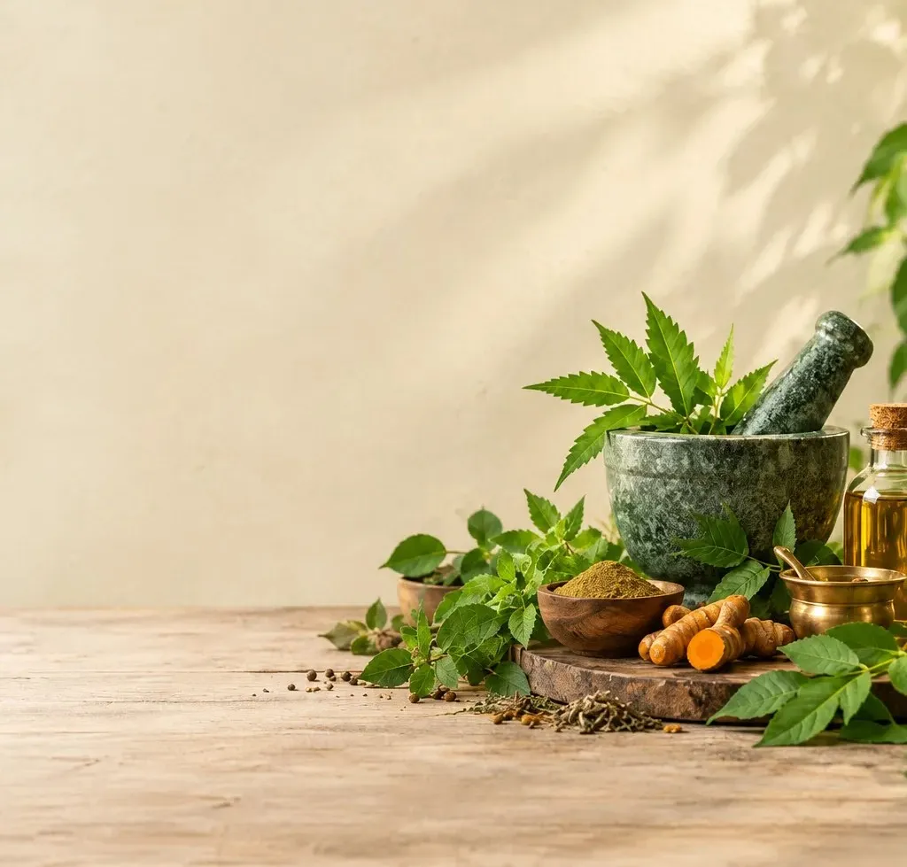 Herbal wellness background mobile