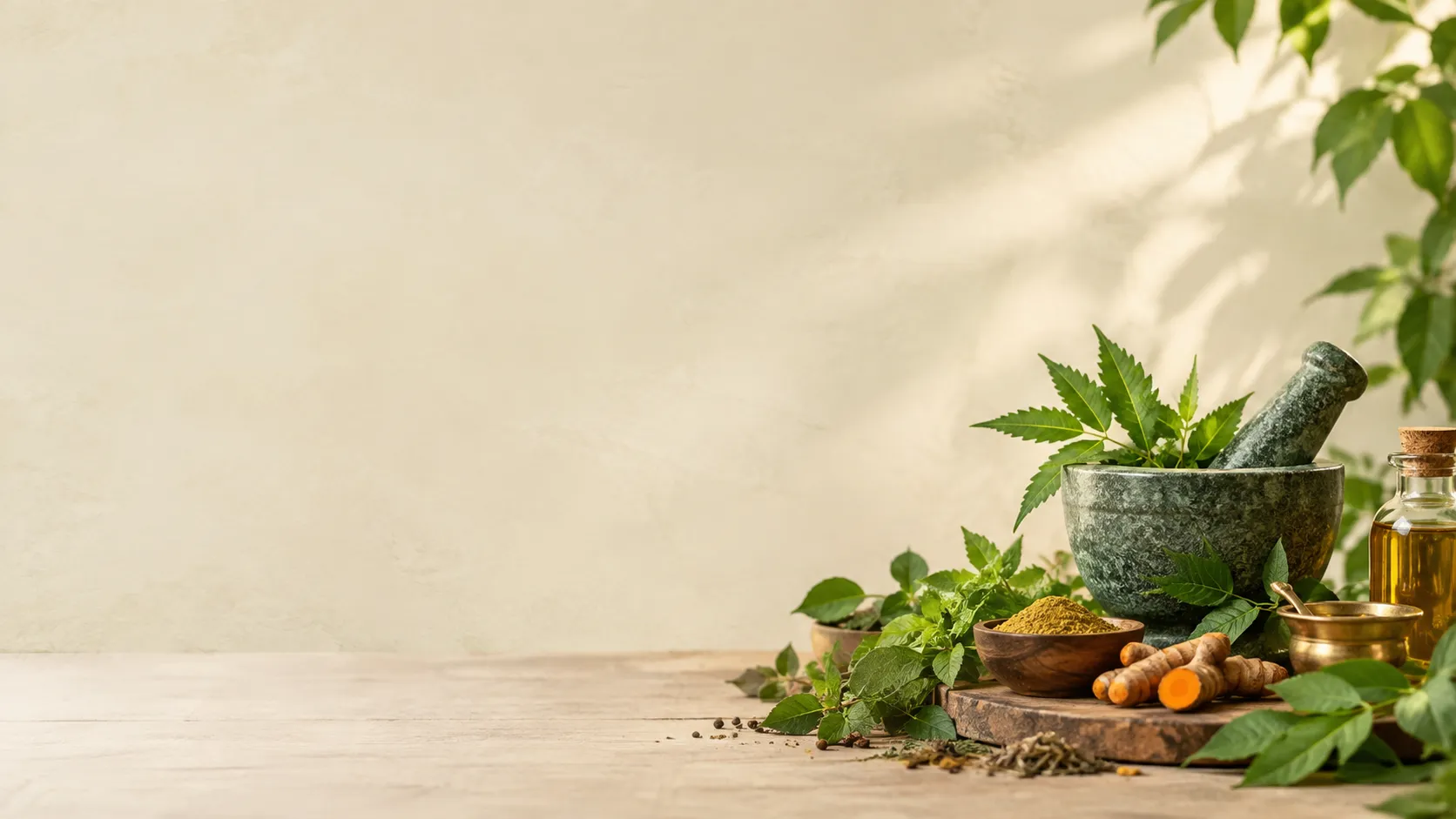 Herbal wellness background
