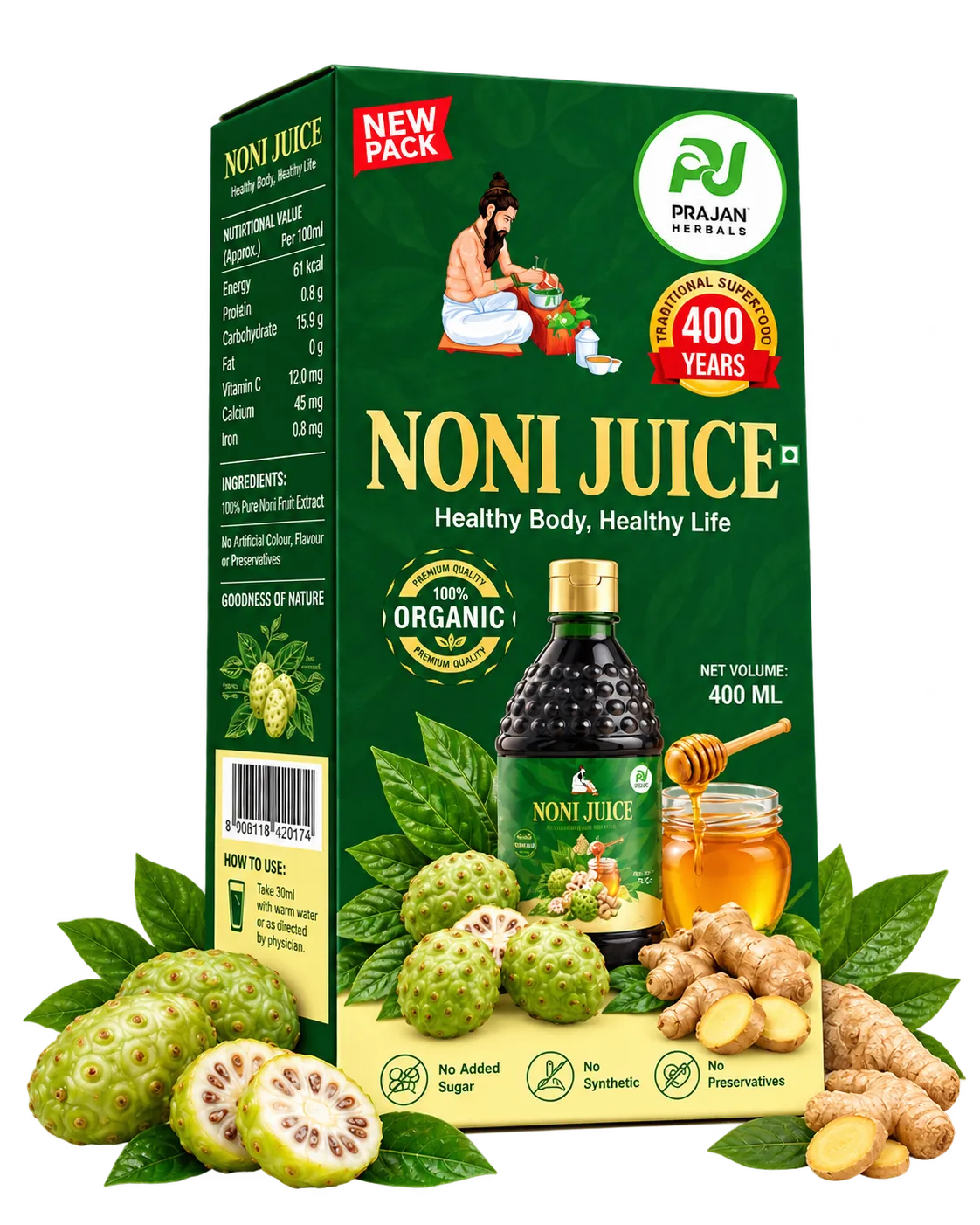 Prajan Herbals Noni Juice pack