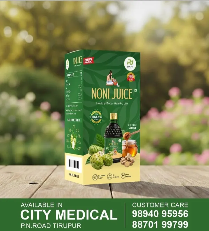 Prajan Herbals Noni Juice 400ml bottle product shot